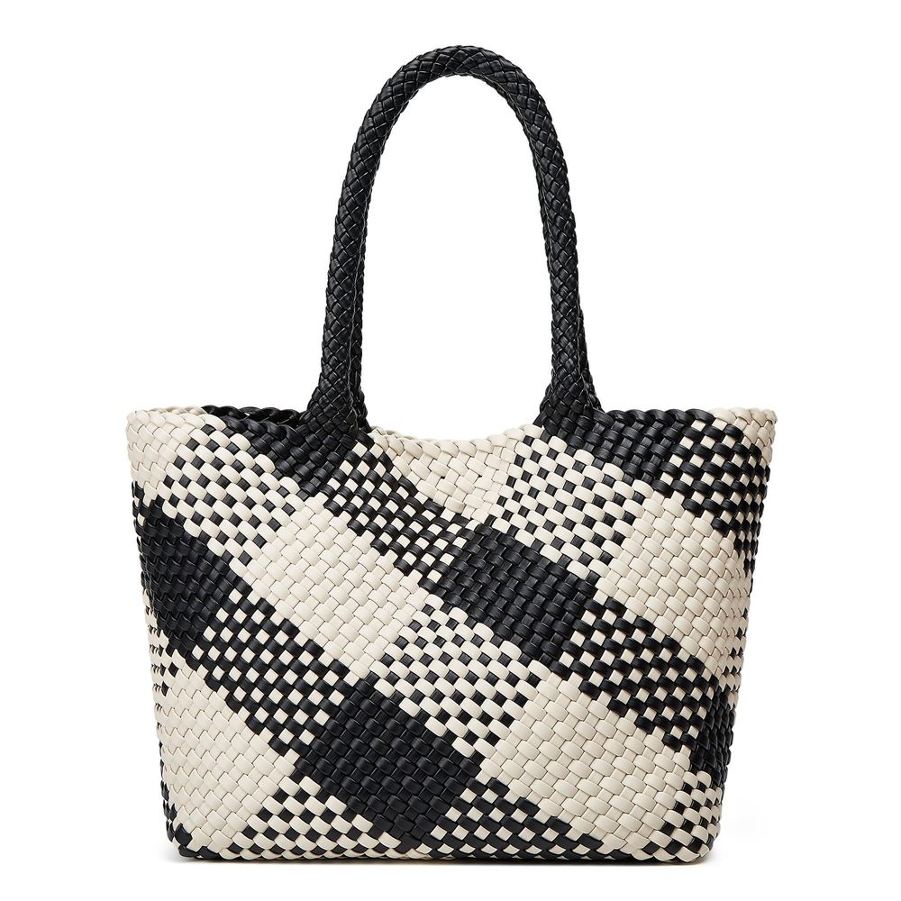 Woven Tote Bag Purse Vegan Leather Shoulder Handbags - Fashion Summer T_T